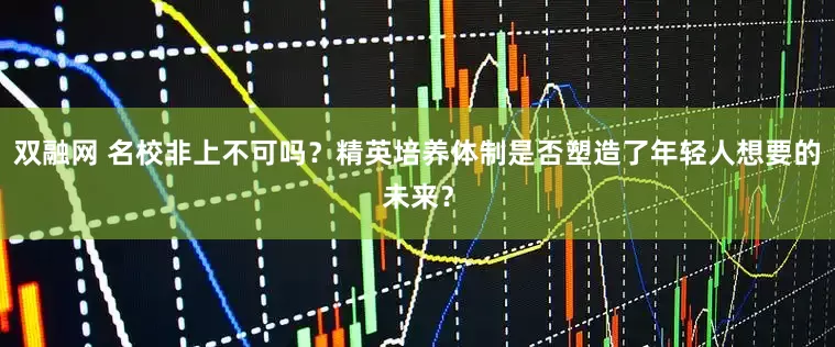 双融网 名校非上不可吗？精英培养体制是否塑造了年轻人想要的未来？