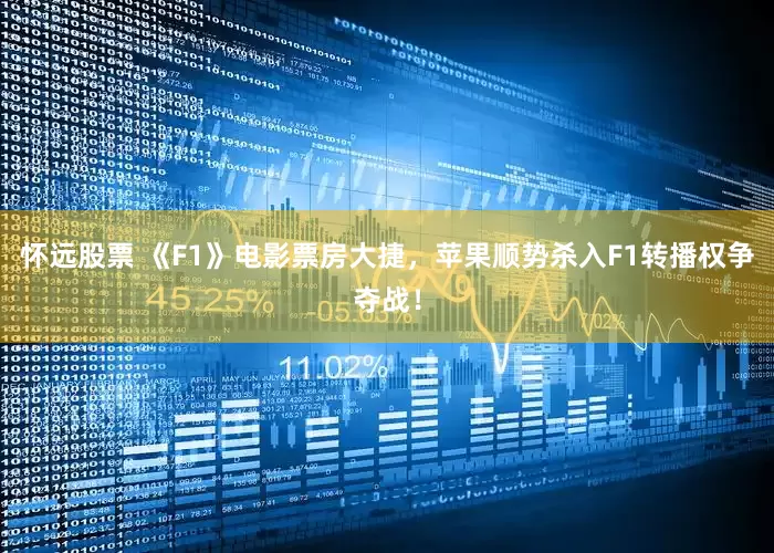 怀远股票 《F1》电影票房大捷，苹果顺势杀入F1转播权争夺战！